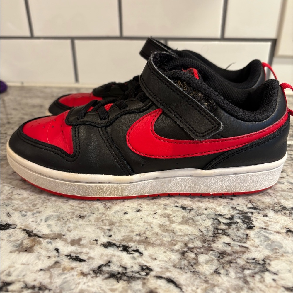 Nike Kids Black and Red Athletic Shoes